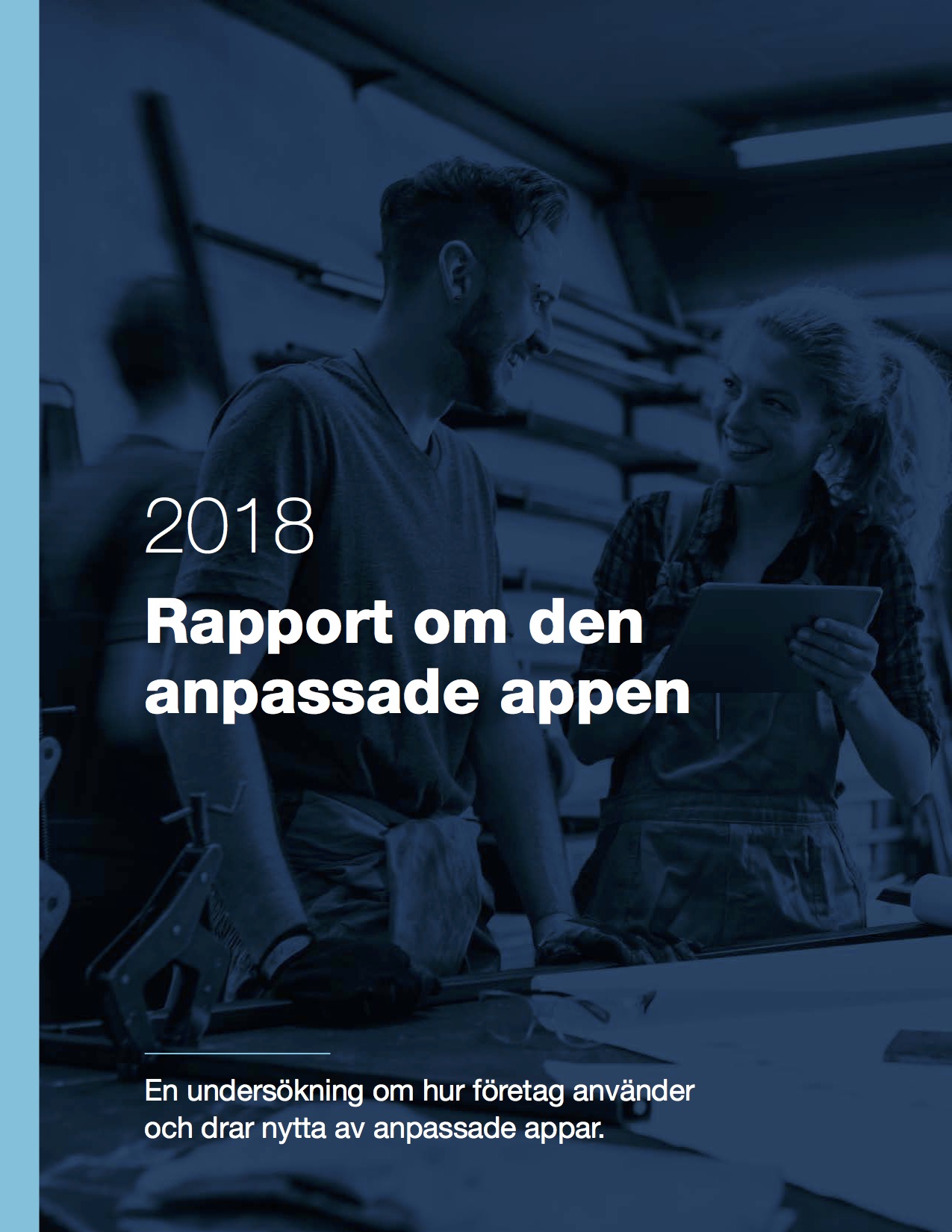 Omslag till 2018 års rapport om den anpassade appen
